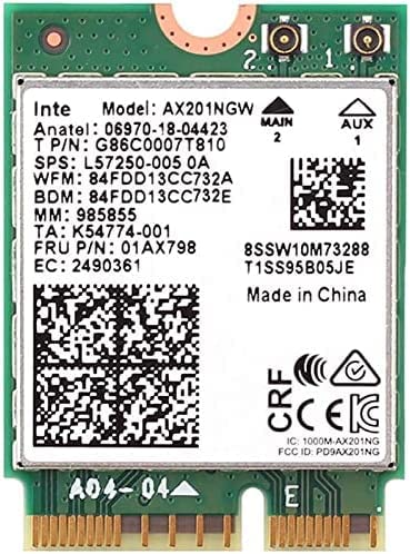  [AUSTRALIA] - HighZer0 Electronics AX201 802.11ax Bluetooth 5.2 M.2 CNVIo2 Wireless Network Card 2.4Gbps Intel AX201NGW WiFi No vPro