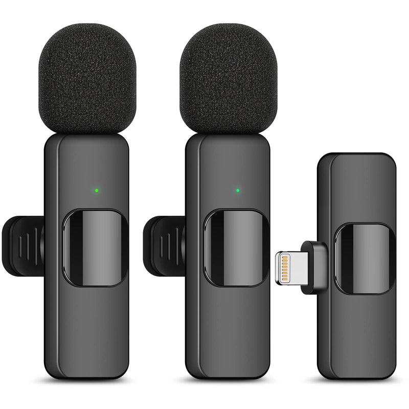  [AUSTRALIA] - Wireless Lavalier Lapel Microphone for iPhone iPad: 2 Clip on Microphones for Phone Video Recording, Professional Lav Mic for YouTube | Interview | Podcast | Vlog | Tiktok | Live Stream