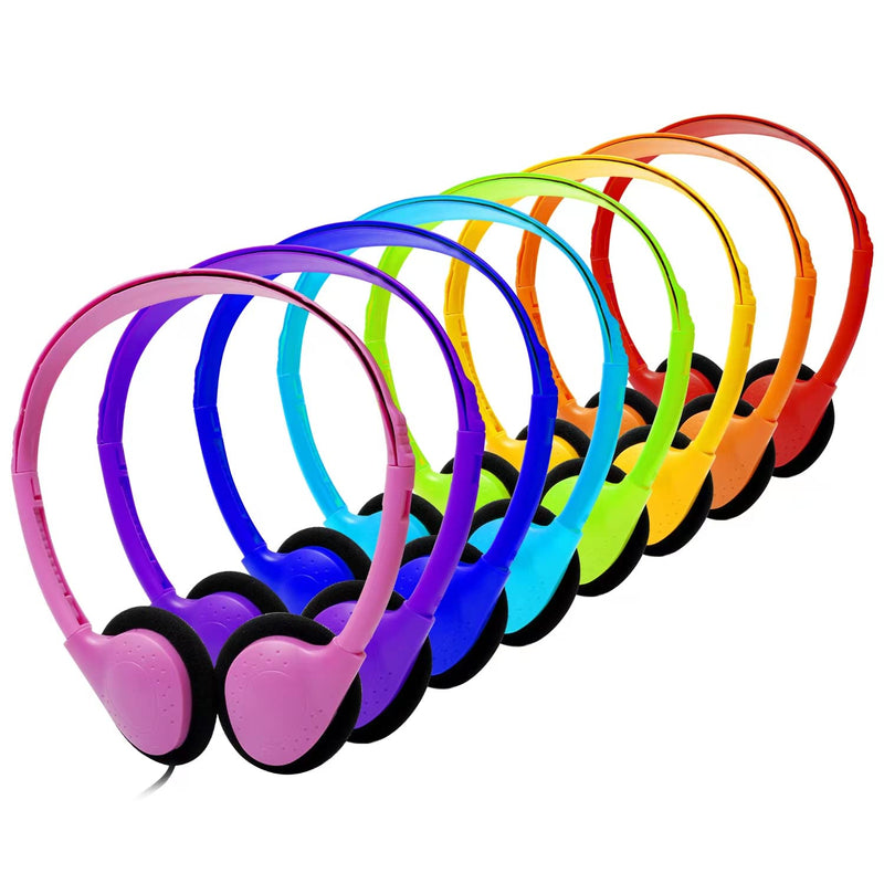  [AUSTRALIA] - Kids Headphones Bulk 8 Pack Multi Color Class Set School Students Classroom Children Toddler Boys Girls Teen and Adult (8 Pack)