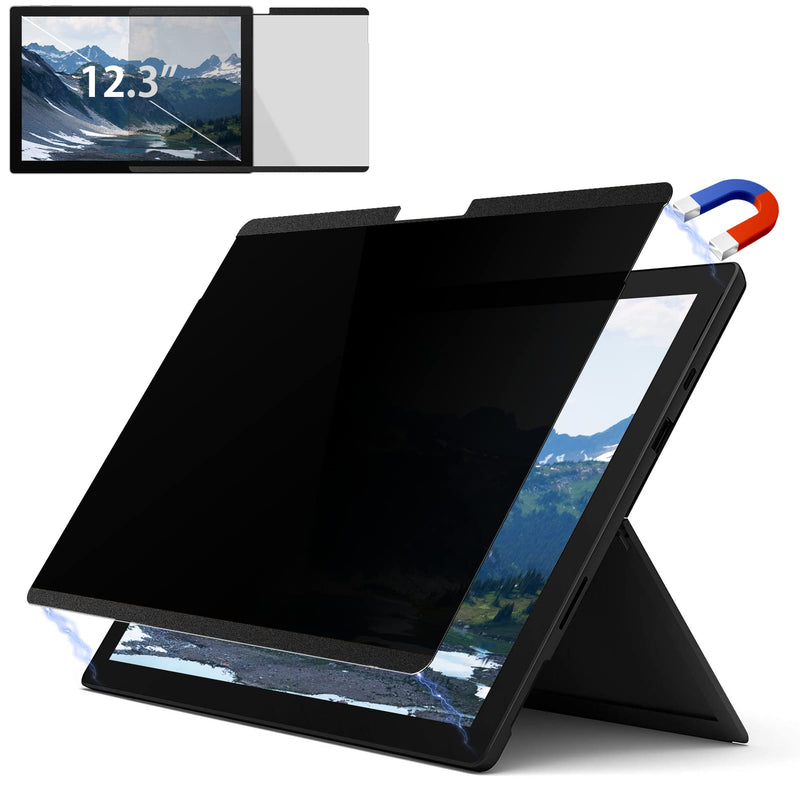  [AUSTRALIA] - Privacy Screen for Surface Pro 7Plus/7/6/5/4/(12.3 inch), Magnetic Removable Microsoft Surface Privacy Filter, Laptop Anti Glare Blue Light Screen Protector IPROKKO Magnetic Surface Pro 7+/7/6/5/4/3