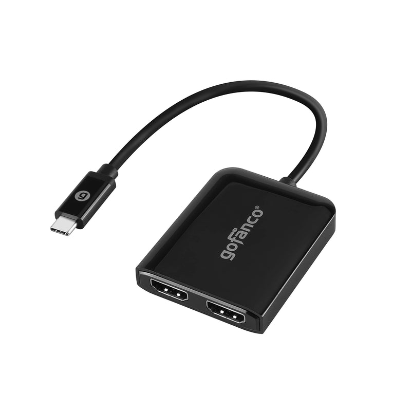  [AUSTRALIA] - gofanco USB-C to 2 Port HDMI Displays MST Hub – USB-C to Dual HDMI Displays, Extended Display Mode, 4K @60Hz, Thunderbolt 3 & 4 Compatible, for Windows, No Mac OS, DP Alternate Mode (USBCMST2HD-4K60) USB-C to 2x HDMI