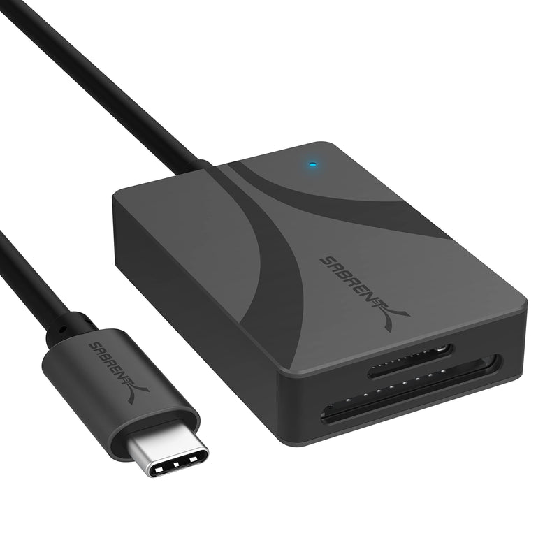  [AUSTRALIA] - SABRENT USB Type-C Card Reader, Dual-Slot UHS-II SDXC and microSDXC SD 4.0 (CR-CSDM) SD CARD Reader Type C