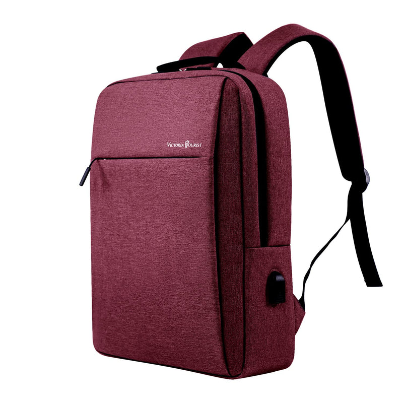 [AUSTRALIA] - Laptop Backpack for Girls, Womens High School Backpack with USB Port for School Supplies and College Accessories, Water Resistant Daypack Cute Book Bag for Teens and Ladies Fit 15.6 In Computer（Red） 15.6 inch Red