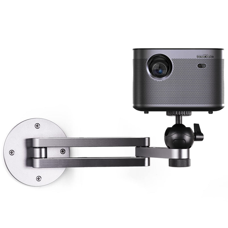  [AUSTRALIA] - Blanou Foldable Projector Wall Mount Aluminum Alloy Adjustable Projector hange Universal Porjector Mount Projectors Bracket with 360 Rotating