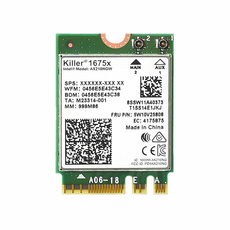  [AUSTRALIA] - HighZer0 Electronics Killer WiFi 6E AX1675x Adapter Tri Band 2.4 | 5 | & 6GHz Laptop M.2 Card AX+BT Bluetooth 5.3 Upgraded AX210 for Gaming Performance