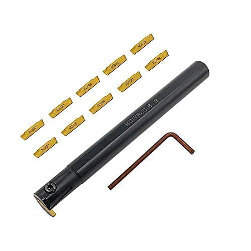  [AUSTRALIA] - GBJ MGIVR2016-2 with MGMN200-G 3020 Grooving Cut-Off Cutter Grooving Insert Boring Bar 16mm 5/8" Grooving Cut-Off Holder for MGMN200 Carbide Inserts Holder (MGIVR2016-2 + 10pcs MGMN200-G 3020) MGIVR2016-2 + 10pcs MGMN200-G 3020