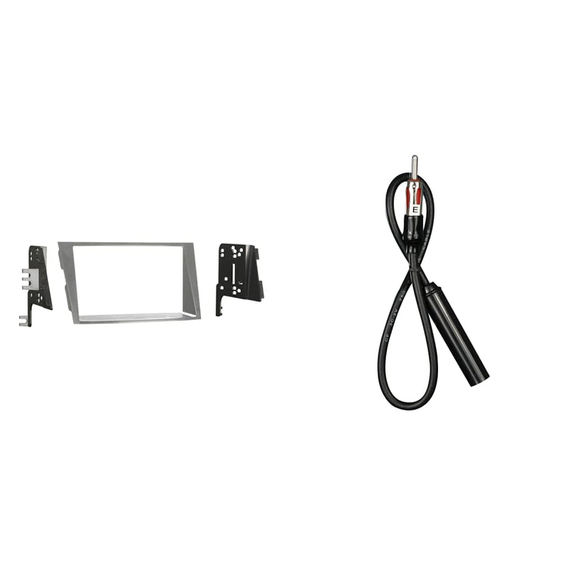  [AUSTRALIA] - Metra 95-8903S Double DIN Installation Dash Kit for 2010 Subaru Legacy and Outback (Silver) & Metra 44-EC12 12-Feet Antenna Extension Cable Dash Kit + Extension Cable Standard Packaging