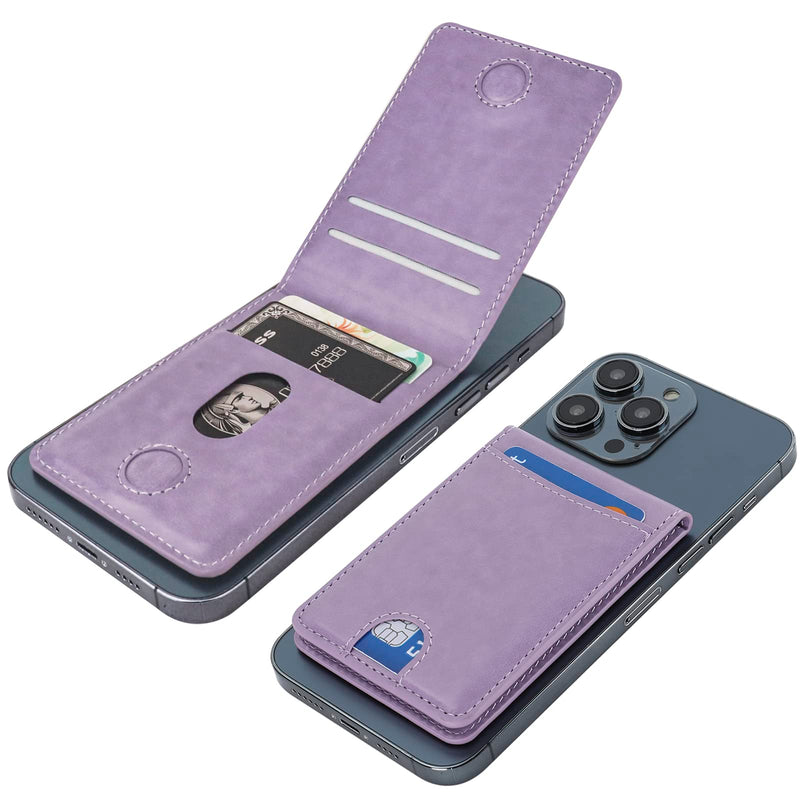  [AUSTRALIA] - KIHUWEY for MagSafe Wallet Card Holder with Magnetic, Mag Safe Leather Detachable Kickstand RFID Wallet for iPhone 14 Pro Max/14 Pro/14/14 Plus/13 Pro Max/13 Pro/13/12 Pro Max/12 Pro/12 (Purple) Purple