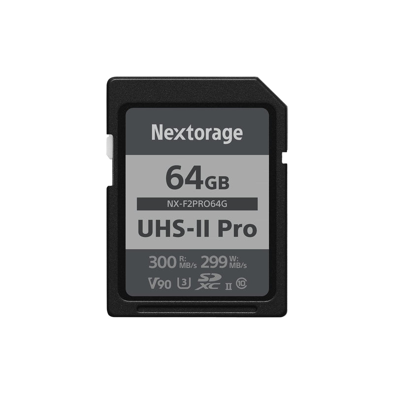  [AUSTRALIA] - NextorageUltra Fast V90 UHS-II SD Card PRO 64GB max Write Speed 299MB/s Read Speed 300MB/s (SDXC UHS2 Memory Card NX-F2PRO)