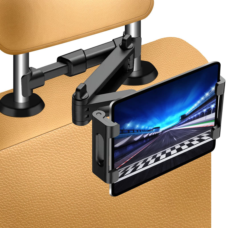  [AUSTRALIA] - najiaxiaowu Headrest Tablet Holder for Car,ipad Headrest Mount for Car Fits for 5.5-10.2 Inch Phones/Tablet/ipad Car Tablet Holder with 360° Rotating Adjustable Road Trip Essentials for Kids,Black