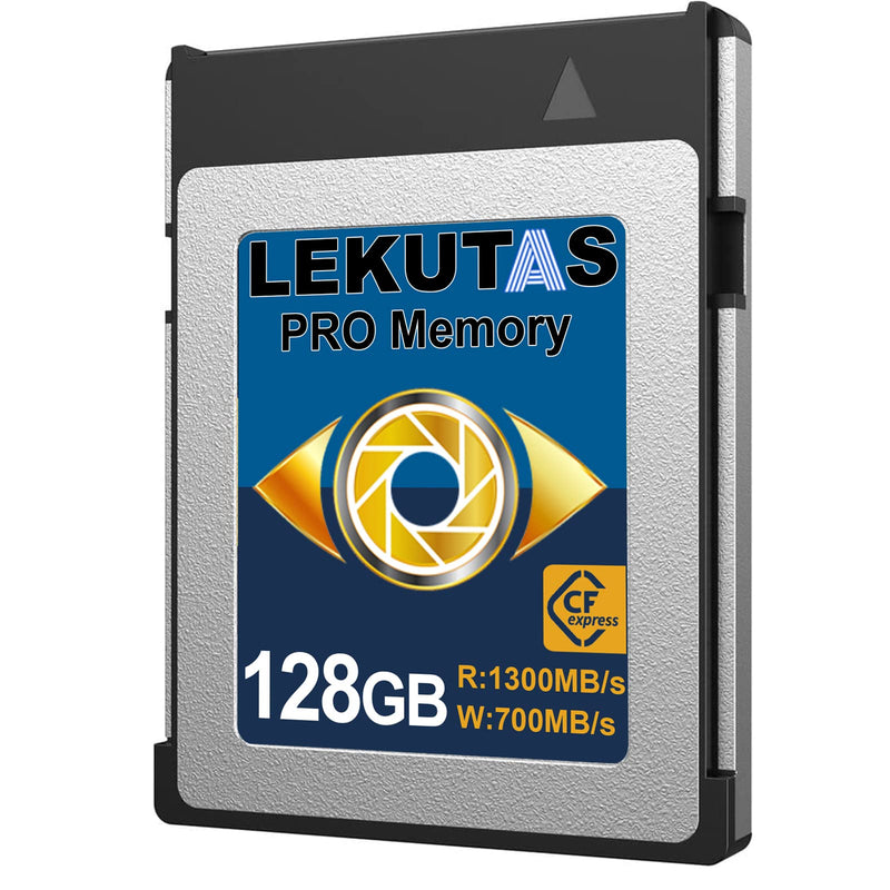  [AUSTRALIA] - LEKUTAS 128GB CFexpress Type B Memory Card, R1300MB/s W660MB/s CFX xqd Cards Type B for Cameras 8K RAW, Compatible with Nikon Z6/Z7/D6, Canon EOS-1DXMark III/EOS-R5, Panasonic S1/S1R, DJI Ronin 4D