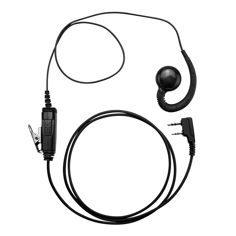  [AUSTRALIA] - LEIMAXTE Walkie Talkie Headset Compatible with Baofeng, Kenwood Two Way Radio with Mic PTT Surveillance Earpiece, C-Ring C Ring