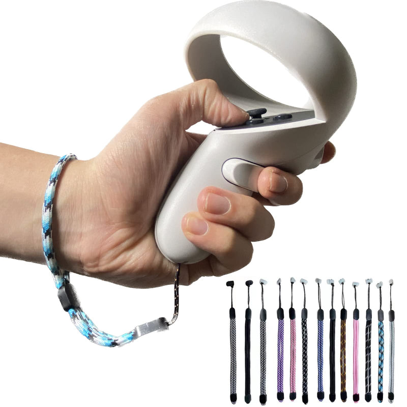  [AUSTRALIA] - Improved Replacement Wrist Straps for Oculus Quest 2 Gen Controller, Sturdy Comfy Adjustable Hand Strap for Oculus 2, Easy Attach White Resin Stopper for Oculus Controllers BlueFlower