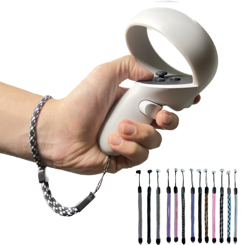  [AUSTRALIA] - Improved Replacement Wrist Straps for Oculus Quest 2 Gen Controller, Sturdy Comfy Adjustable Hand Strap for Oculus 2, Easy Attach White Resin Stopper for Oculus Controllers Dapple