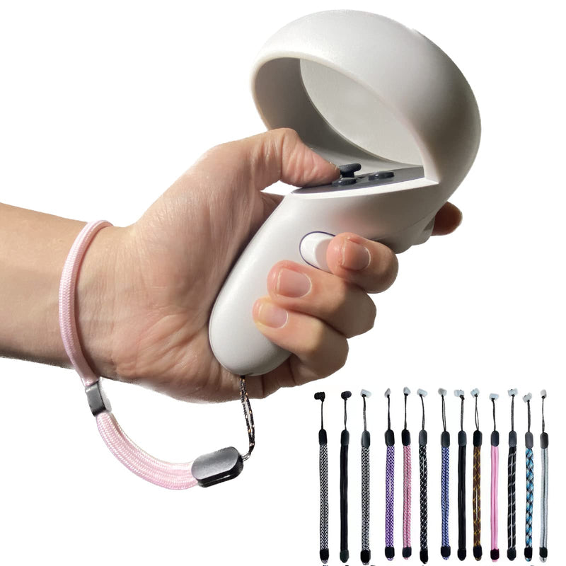  [AUSTRALIA] - Improved Replacement Wrist Straps for Oculus Quest 2 Gen Controller, Sturdy Comfy Adjustable Hand Strap for Oculus 2, Easy Attach White Resin Stopper for Oculus Controllers Pink