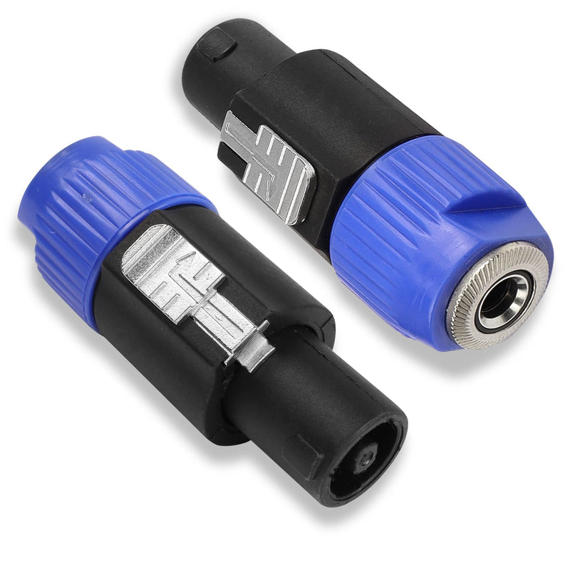  [AUSTRALIA] - PNGKNYOCN Speakon to 1/4 inch Adapter，NL4FC Speaker Male to 1/4" TS Female Audio Converter for Speaker,Amplifier,Mixer Etc（2-Pack）