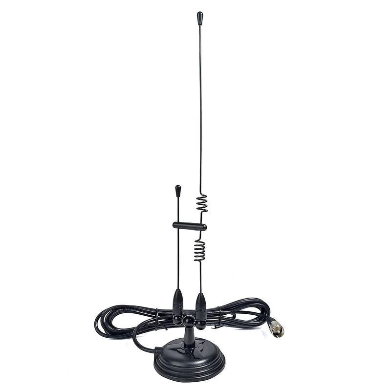  [AUSTRALIA] - TWAYRDIO Dual Band Antenna for Ham Two Way Radio, 144/430MHz VHF UHF Mobile Car Radio Antenna Full Kit with 3.6" Magnet Mount and 13ft RG58 Coax Cable PL259 Plug for 2M/70cm Amateur Transceiver