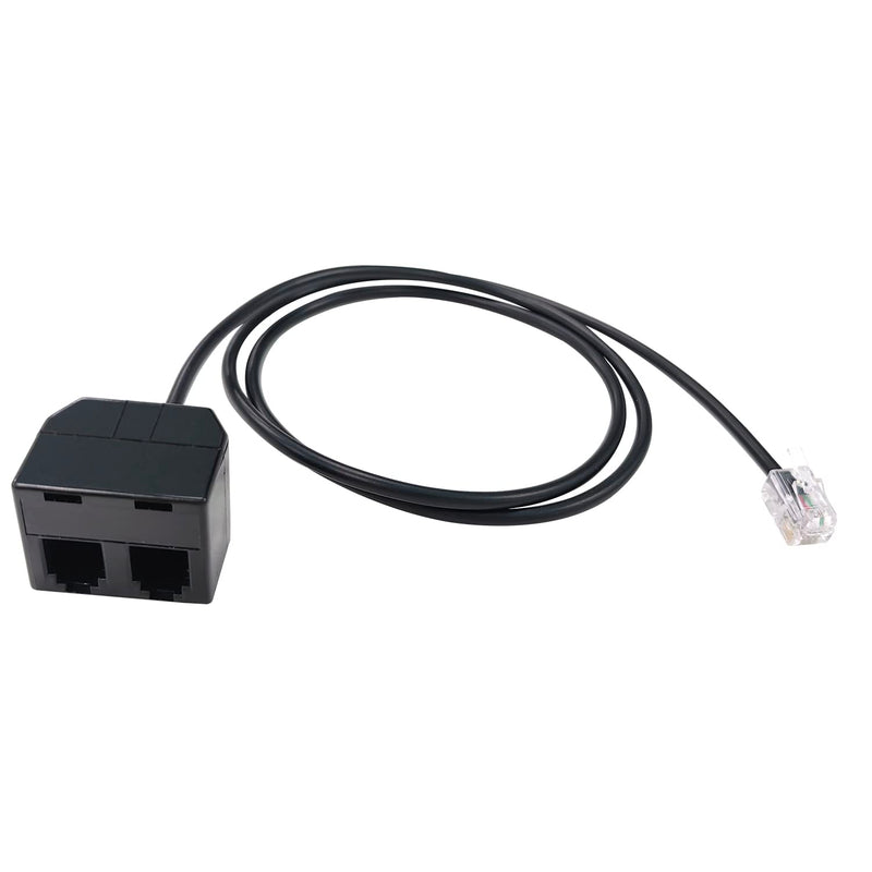  [AUSTRALIA] - Callez RJ9 4P4C Telephone Training Adapter Y Splitter for Headset or Handset Compatible with Plantronics Mitel Polycom Avaya Yealink Cisco Aastra Shoretel Nortel NEC Grandstream and Other Desk Phones Black