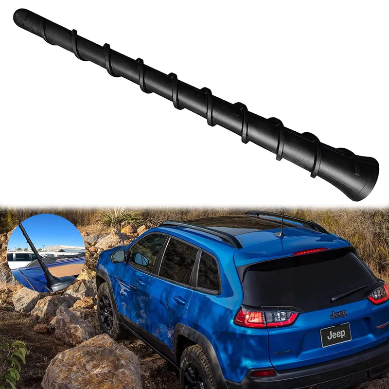  [AUSTRALIA] - E-Vniko 8'' Inch Roof Antenna Mast Compatible for 2011-2022 Jeep Cherokee Grand Cherokee Dodge Durango Dart Journey Chrysler 200 Replacement Back Rubber Car Antenna 5091100AA 68297936AA