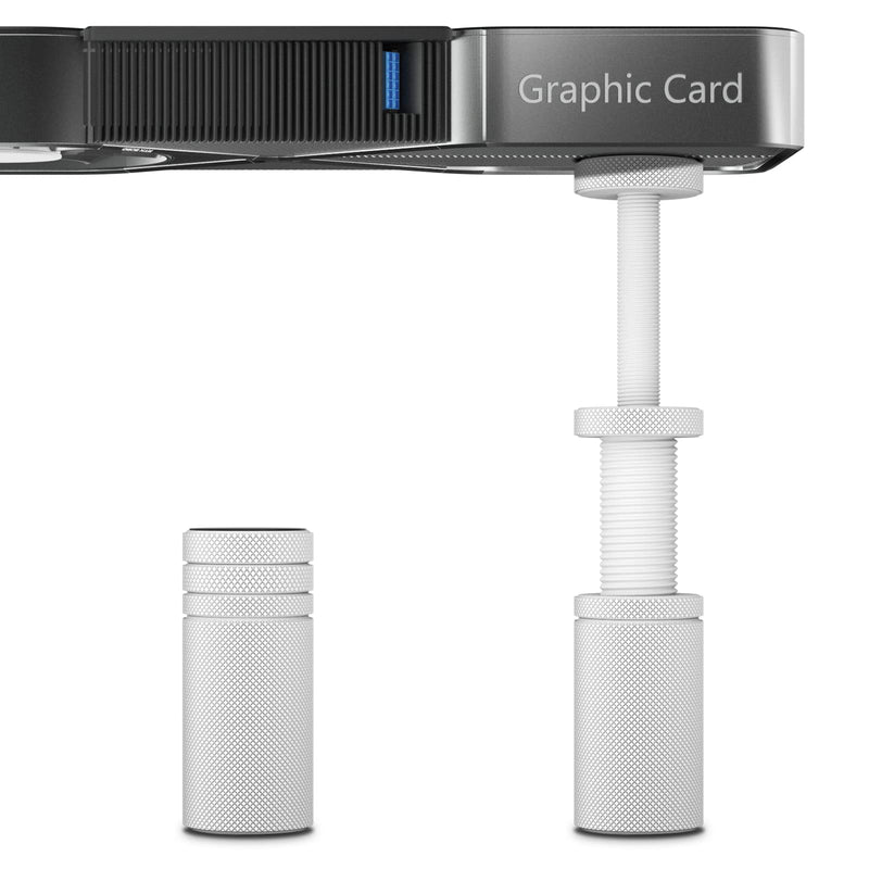  [AUSTRALIA] - Ausvrkkit GPU Support Bracket, Adjustable Height GPU Sag Bracket with Magnet and Non-Slip Sheet, GPU Brace for Prevent Universal VGA Graphics Card Sag (M-White) M-White