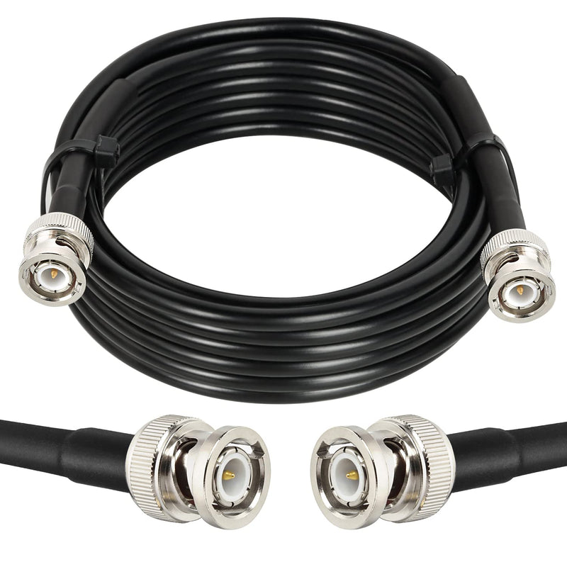  [AUSTRALIA] - MOOKEERF BNC Male to BNC Male Coax Cable 12ft, 50 Ohm RG58 Coaxial Cable with BNC Connectors