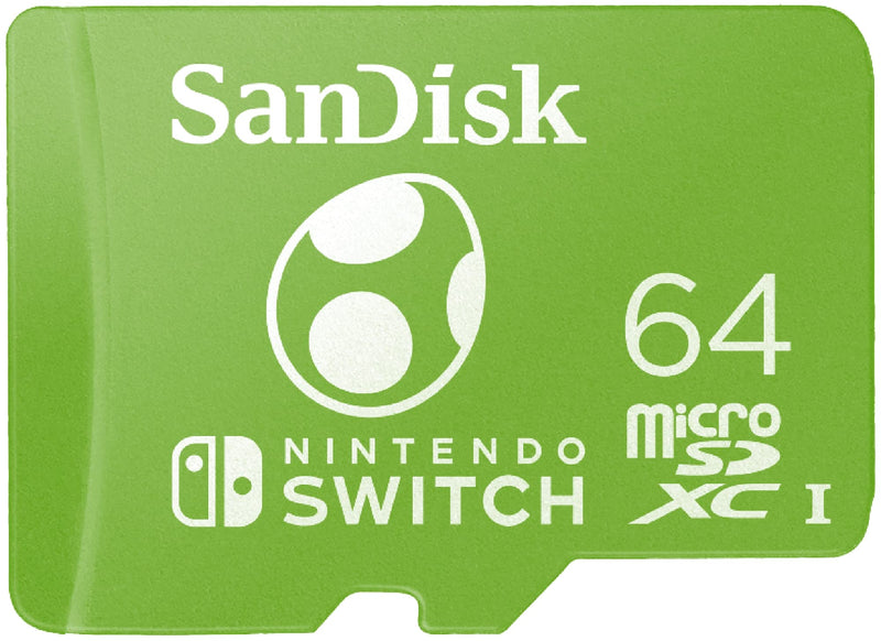  [AUSTRALIA] - SanDisk 64GB microSDXC-Card Licensed for Nintendo-Switch, Yoshi Edition - SDSQXAO-064G-GN6ZN