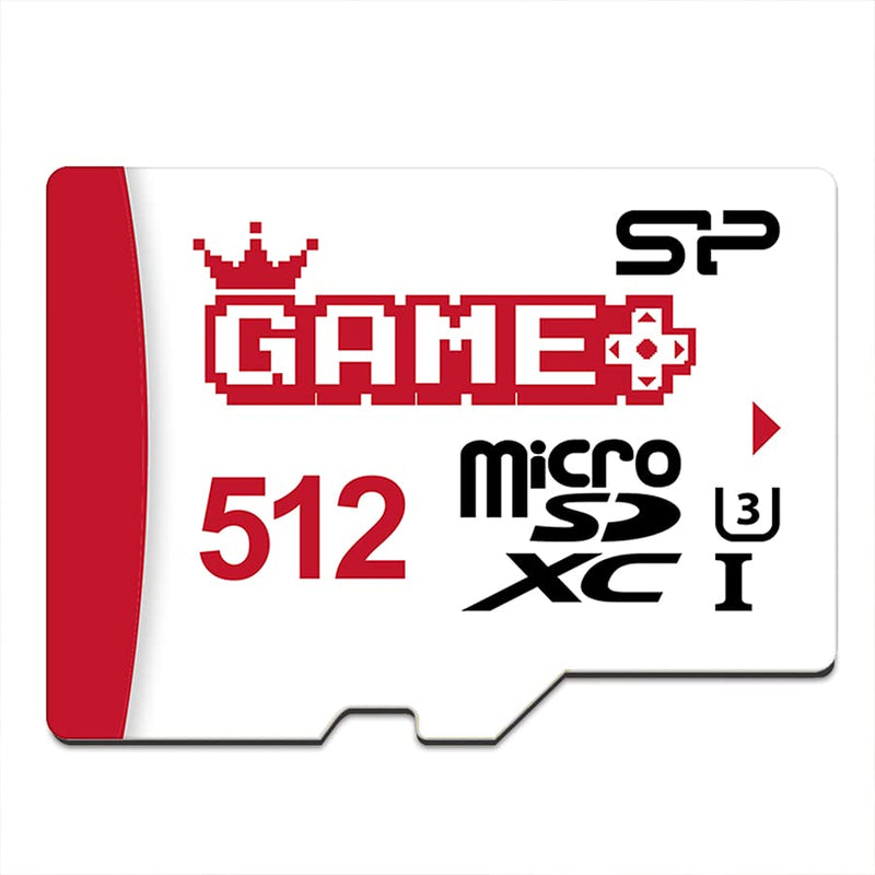  [AUSTRALIA] - Silicon Power 512GB SDXC Micro SD Card Gaming Memory Card with Adapter Write Speed 80MB/s 512GB Gaming