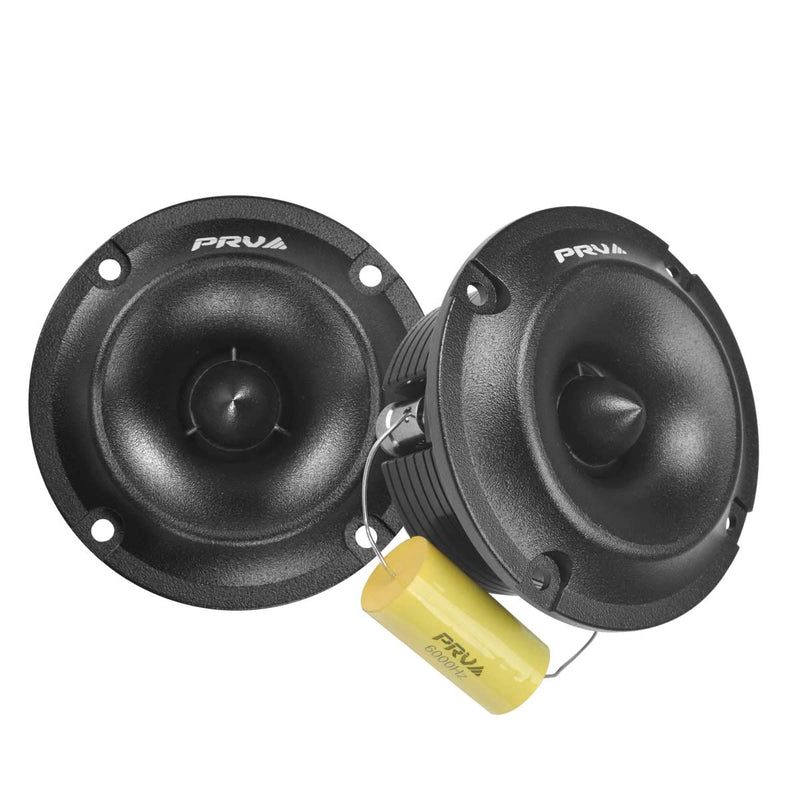  [AUSTRALIA] - PRV AUDIO TW400Ti-Nd-4 Slim Black 3 Inch Bullet Super Tweeter Neodymium 120 Watts Max Power 4 Ohm, Ultra Slim Easy to Mount Tweeters for Car Audio (2 Tweeters)
