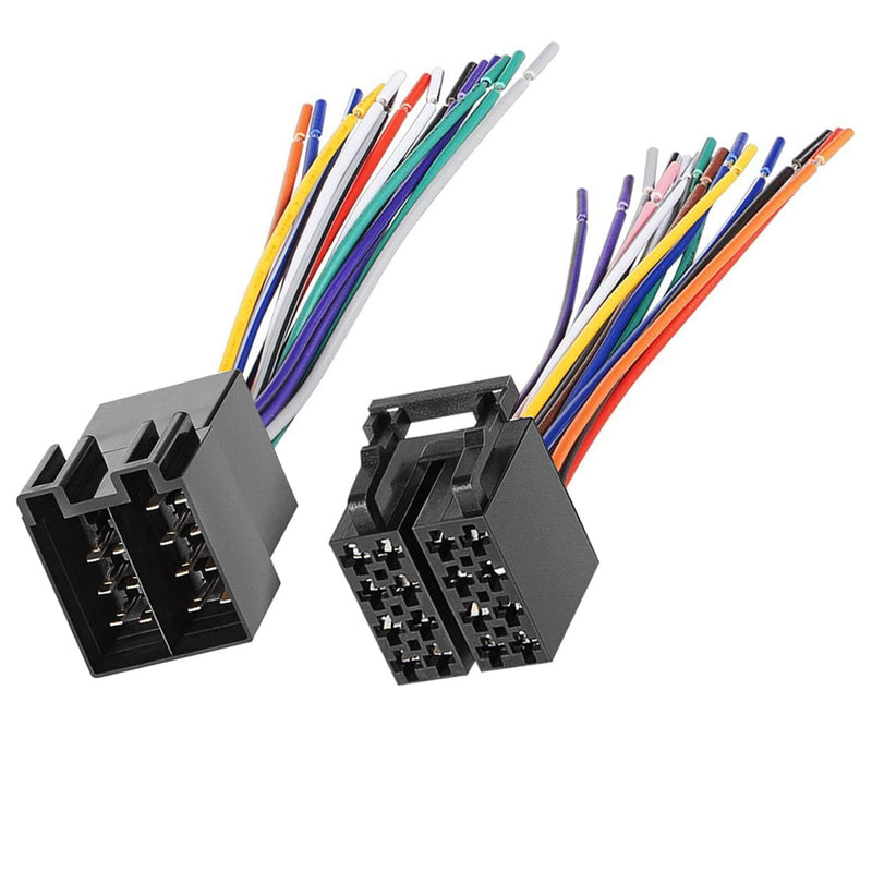  [AUSTRALIA] - MAGIC MOTO Car 16 Pin ISO Radio Wiring Harness Adapter Male & Female for 2004-2021 Freightliner, 2004-2016 Volvo, 2008-2020 Kenworth Stereo Connector Plug to JVC Pioneer Kenwood Sony Android Wire