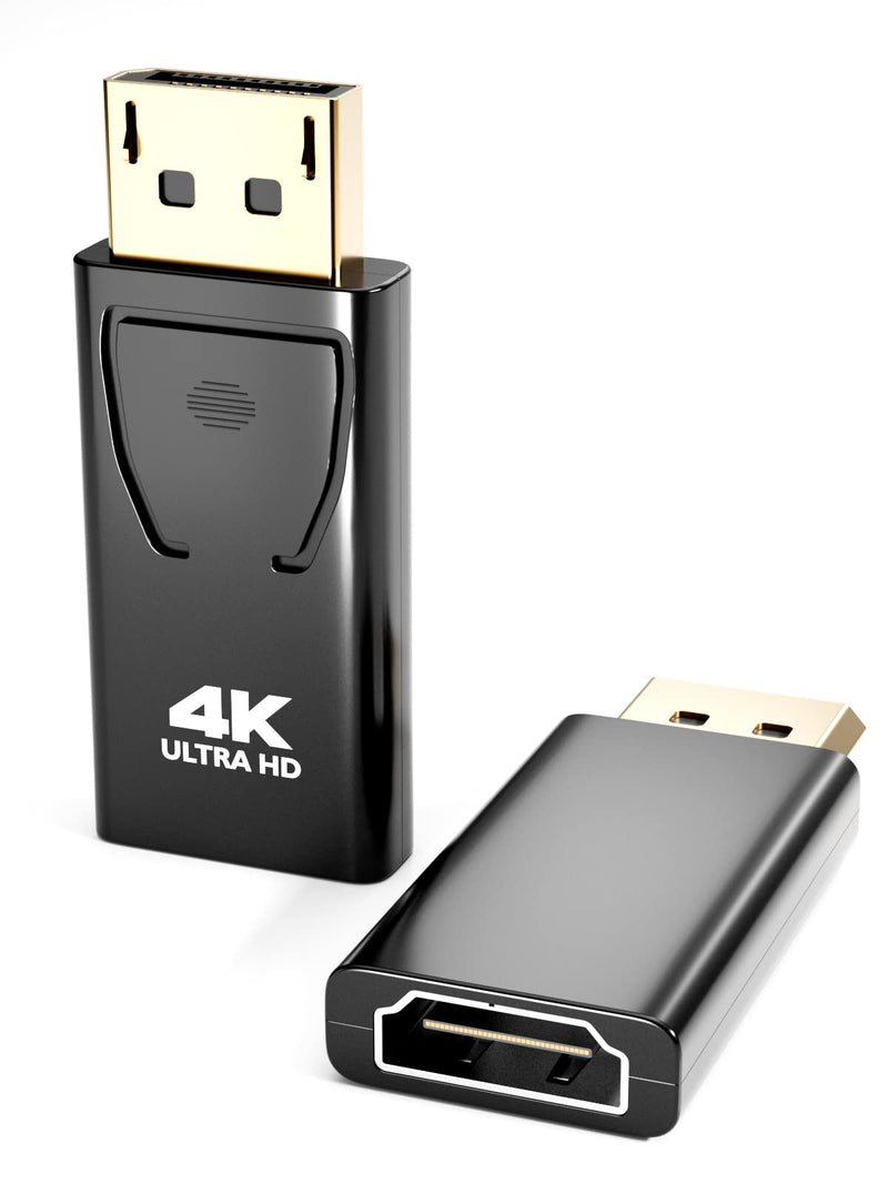  [AUSTRALIA] - SNLLMZI Display Port to Hdmi Adapter, Uni-Directional Display Port DP to HDMI Adapter Male to Female 24k Gold Plated 4K Display Port for HP, HDTV, Dell, GPU, AMD, NVIDIA,Projector, PC - 2 Pack