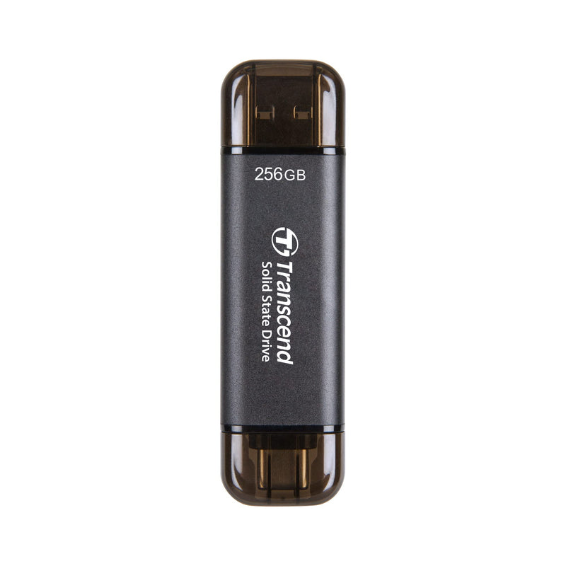  [AUSTRALIA] - Transcend 256GB Portable SSD, ESD310C, USB 10Gbps with Type-C and Type-A TS256GESD310C