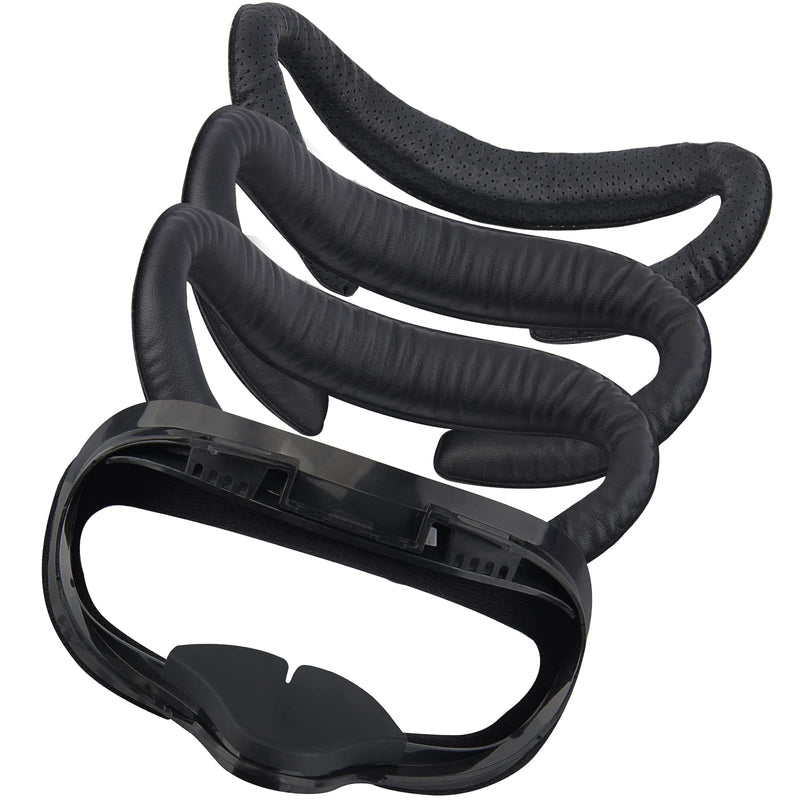  [AUSTRALIA] - Nefuo VR Face Pad for Oculus Quest 2, 3 PCS Sweatproof & Breathbale PU Leather Foam Replacements, Facial Interface with Anti-Light Nose Pad & Air-Circulation Design, VR Accessories for Quest 2
