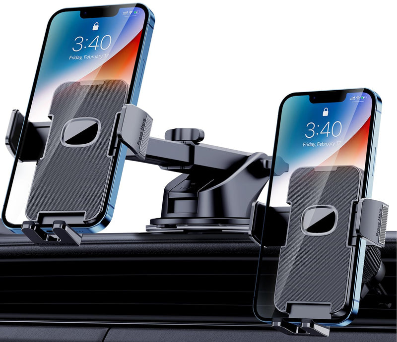  [AUSTRALIA] - Phone Holder Car Mount for iPhone [Powerful Suction]Phone Mount for Car Dashboard Windshield Air Vent Universal Accessories [Thick Cases Friendly]Automobile Cell Phone Holder Fit for iPhone Smartphone