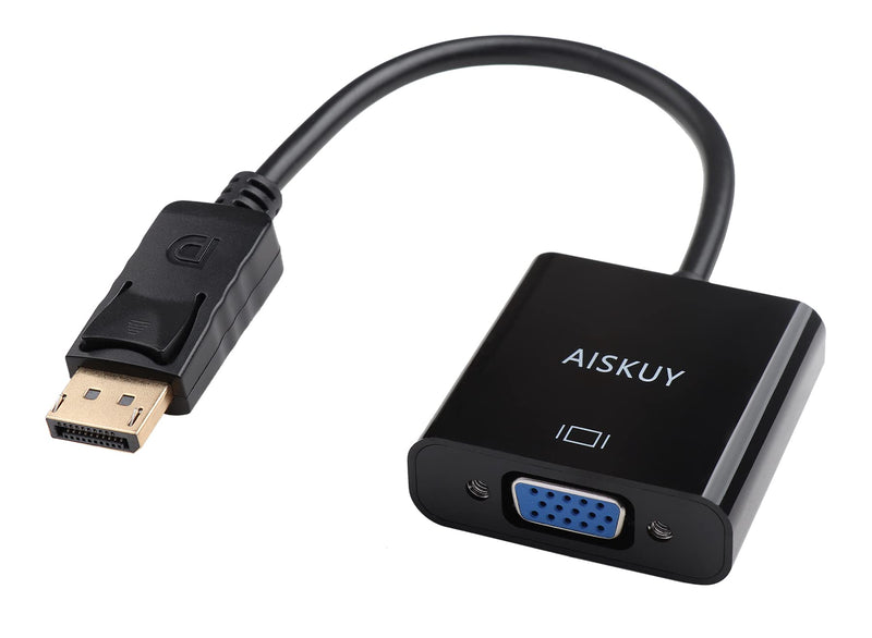 [AUSTRALIA] - AISKUY Displayport to VGA Adapter, Display Port (DP) Male to VGA Female Converter for PC Computer Desktop Laptop Projector Monitor HDTV DP VGA