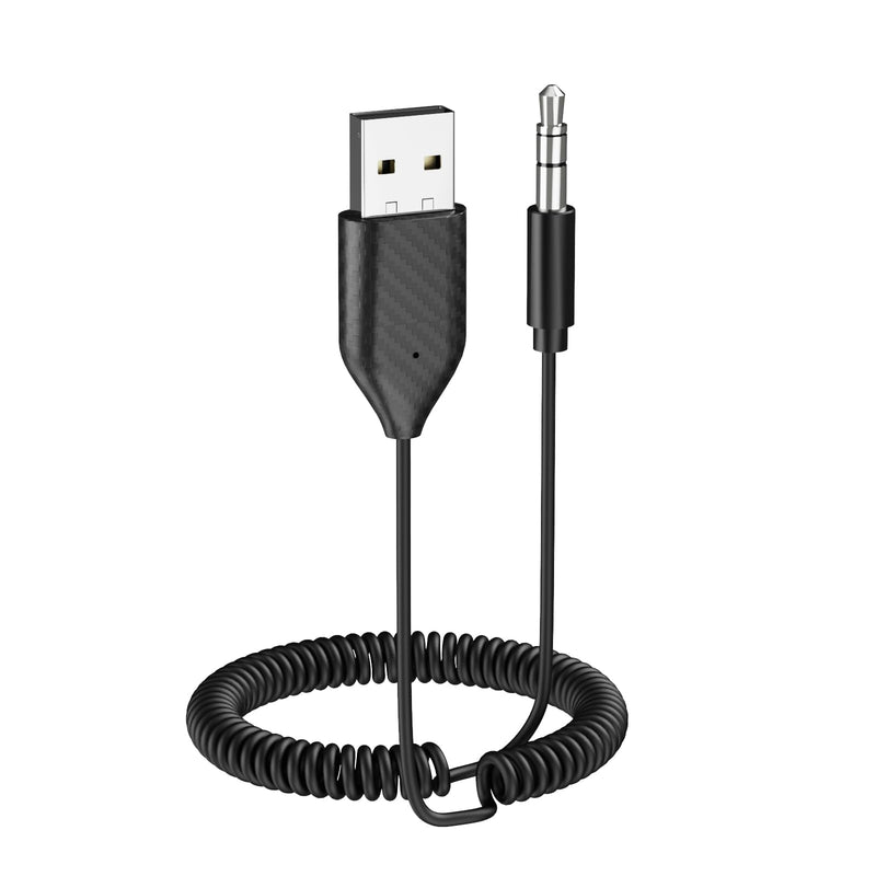  [AUSTRALIA] - Smof Aux to Bluetooth 5.2 Adapter 3.5mm Bluetooth Receiver with Built-in Microphone Aux Input for Music Streaming and Hands-Free Calls Compatible with Car Speaker and Home Audio (No Charging Needed)