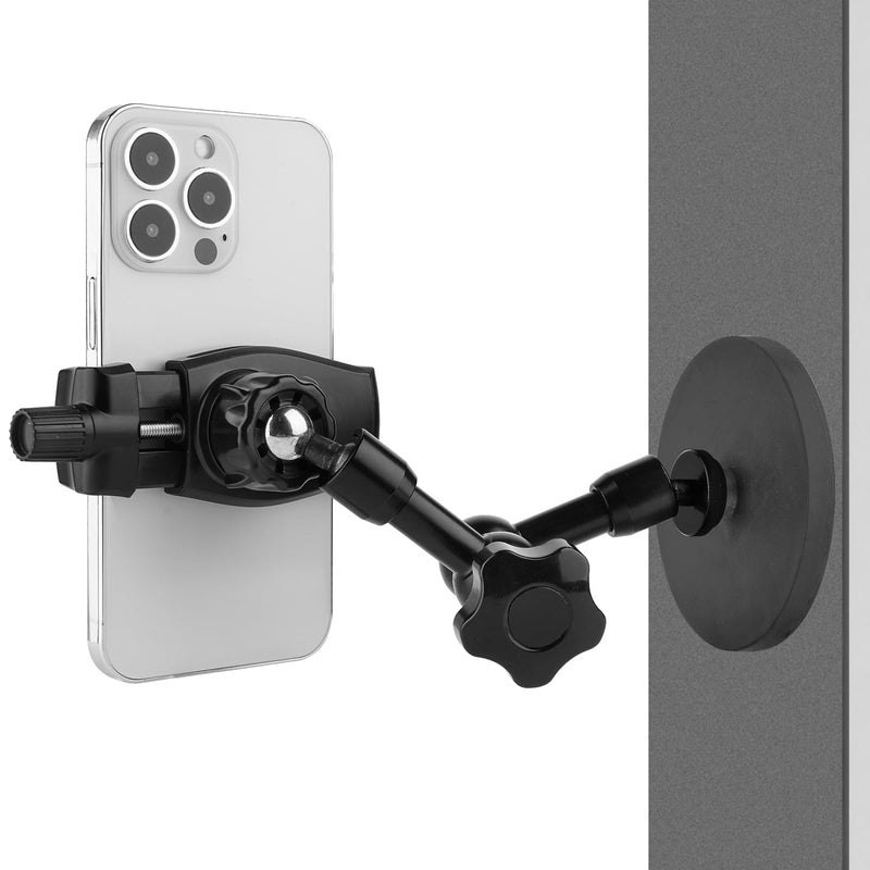  [AUSTRALIA] - Mippko Magnetic Phone Holder,Heavy Duty Phone Mount for Truck/Tractor/Forklift/Boat/Motor Vehicles,Fit 3.5~7.5" iPhone/Samsung Galaxy/Nexus/Smartphone,360°Adjustable Arm 3.46" Magnetic Base