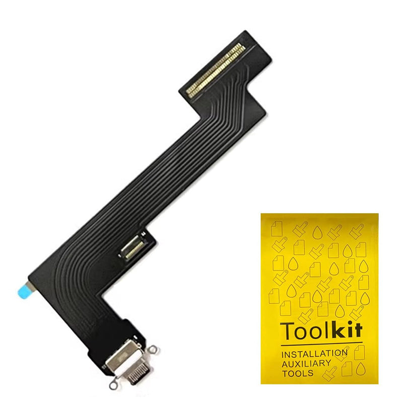  [AUSTRALIA] - TPhaelay Dock Connector Replacement Compatible with iPad Air 4 4th/ 5 5th Gen 10.9 inch Charging Port Replacement Assembly Flex Cable(Black) WiFi Version Black