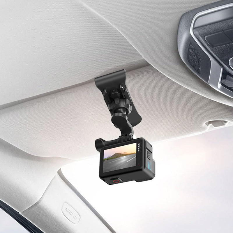  [AUSTRALIA] - SKEZN Upgrade Car Sun Visor Mount, VLOG/Video Holder Compatible with GoPro Hero 11/10/9/8 Black, Insta360, DJI and More (1.8 * 3.7 * 2.8 in) 1.8*3.7*2.8 in