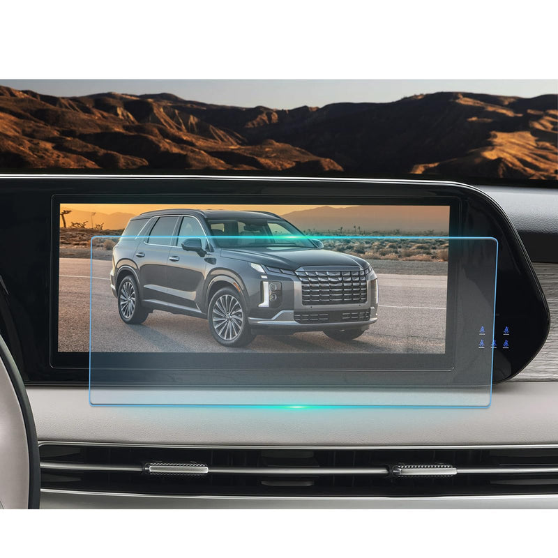  [AUSTRALIA] - WEIPIN 【Smooth as Silk】 12.3" Car Screen Protector for Hyundai Palisade 2023 Accessories GPS Navigation Touchscreen Tempered Glass Compatible with 2023 Palisade (SE, SEL, XRT, Limited, Calligraphy) - HD Clear Palisade 12.3"-Clear