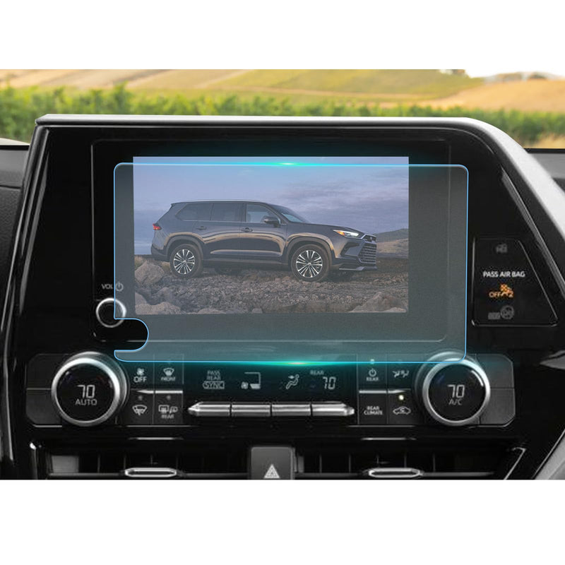  [AUSTRALIA] - WEIPIN 8" Car Screen Protector 【Smooth as Silk】 for 2023 Toyota Highlander&Corolla&Prius Accessories GPS Navigation Touchscreen Tempered Glass Compatible with 2023 Highlander&Corolla&Prius - HD Clear Highlander&Corolla&Prius 8"-Clear