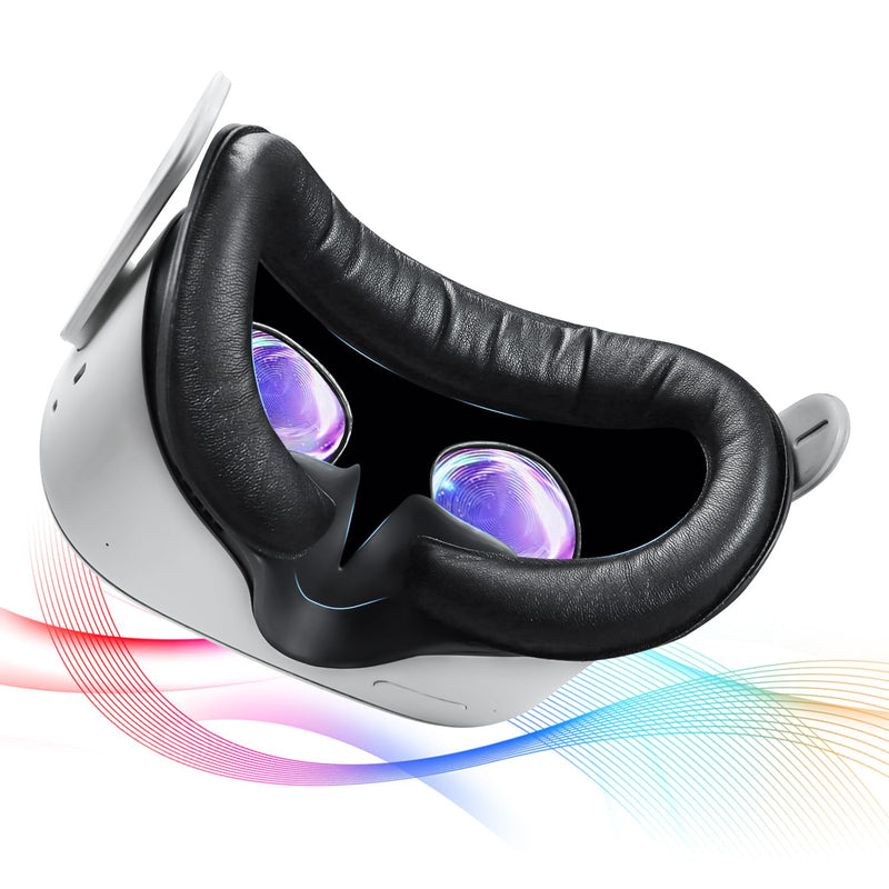  [AUSTRALIA] - SAQICO Face Pad & Face Cover Cushion Replacement Compatible with Oculus/Meta Quest 2 -VR Accessories Facial Interface Bracket Foam Soft Silicone & Comfortable Leather Sweat-Proof Anti-Leakage Nose Pad