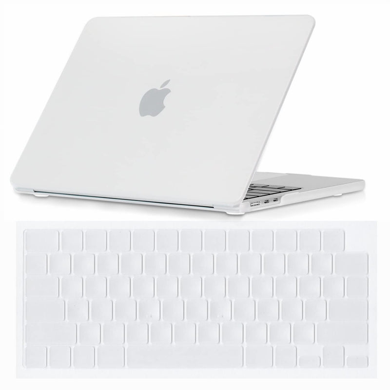  [AUSTRALIA] - Se7enline Compatible with MacBook Air 15 inch M2 Case 2023 for Mac Air 15.3 inch Model A2941 Matte Finish Laptop Hard Shell Case with Keyboard Cover Skin,Transparent Frost Transparent