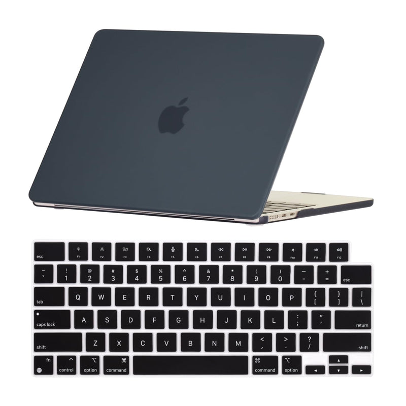  [AUSTRALIA] - Se7enline Compatible with 2023 MacBook Air 15 inch M2 Case for Mac Air 15.3-inch M2 Chip Model A2941 Laptop Protective Hard Shell Case with Keyboard Cover Skin,Matte Black 15.3 inch Matte Black