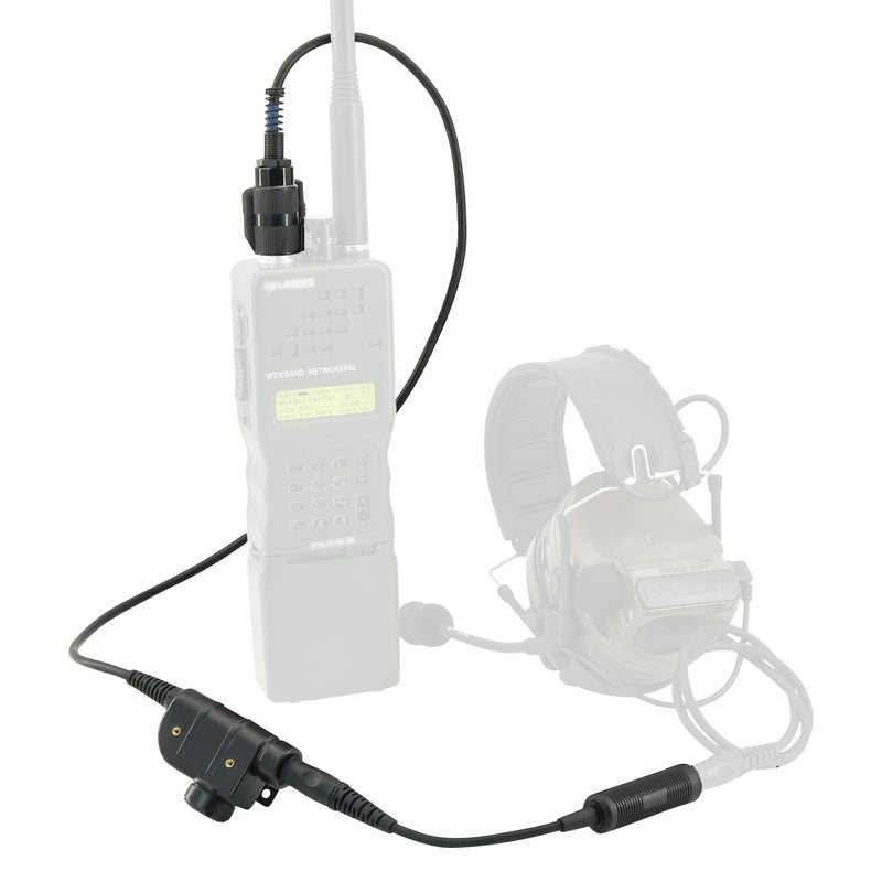  [AUSTRALIA] - TSVISIONCORE U94 PTT 6pin Connector comes with military adapter plug MBITR/PRC 152/117 etc.